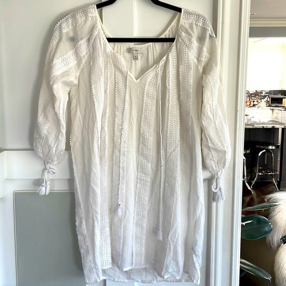 J Crew Lace Trimmed Beach Tunic - Picture 1 of 8